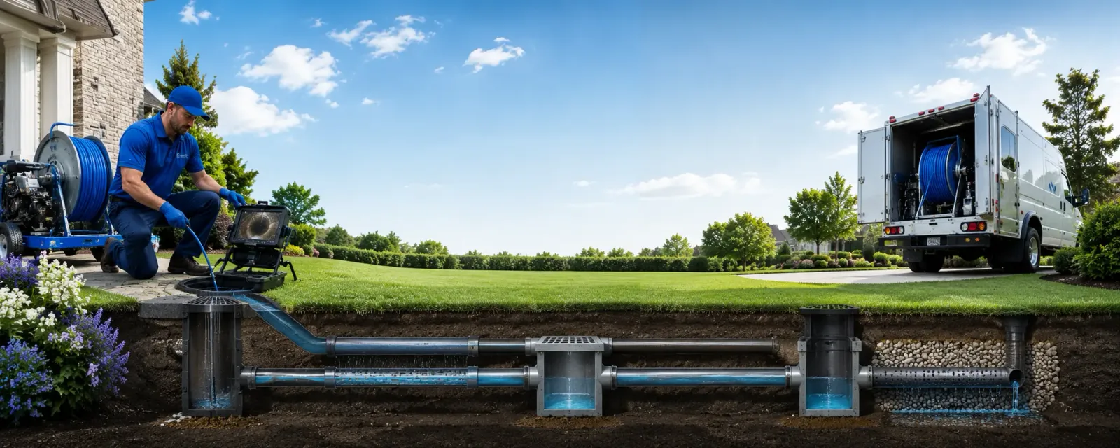 Outdoor drain cleaning information for Gillespie, IL